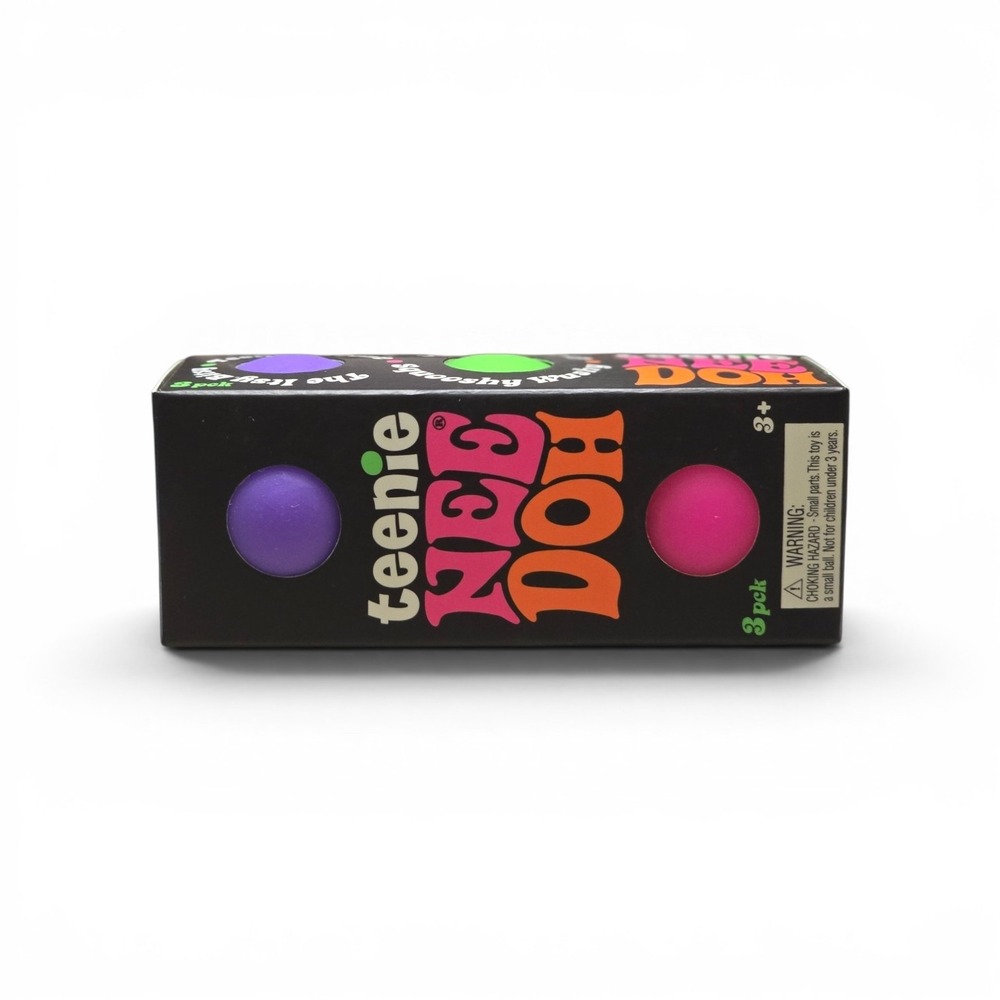 Schylling Teenie NeeDoh Groovy Glob 3 Pack Squishy Fidget Toy Pink Purple Green